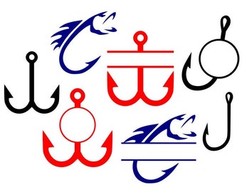 Download Fishing Monogram Svg Etsy