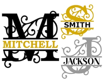 Download Split Monogram Svg Etsy