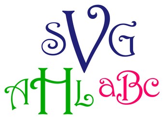 Download Monogram Fonts Svg Etsy