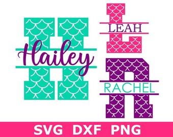 Mermaid Monogram Svg Etsy