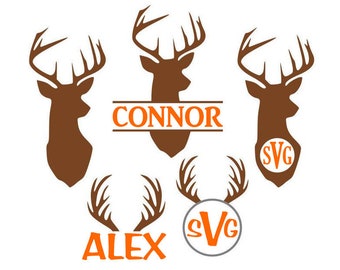 Download Deer Antler Monogram Etsy