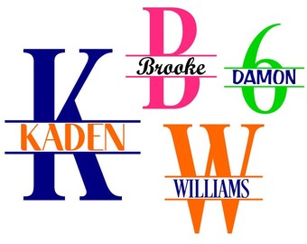 Download Split Monogram Svg Etsy