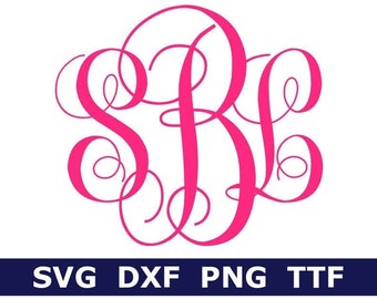 how to write fancy letter Monogram SVG + TTF Alphabet, Fancy Monogram, School Monogram, Digital Download, Cut Files, 52 svg/png/dxf files + installable TTF file