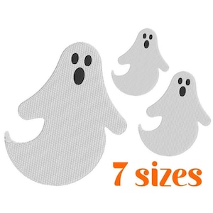 Ghost Embroidery Design, MACHINE EMBROIDERY, Halloween Embroidery Design, Digital Download, Filled Stitch, 7 Sizes