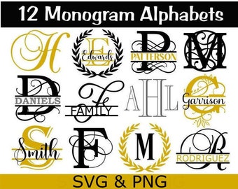 Download Monogram Bundle Svg Etsy
