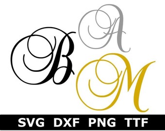 Download Monogram Fonts Svg Etsy