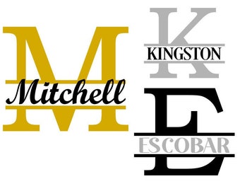 Download Split Monogram Etsy