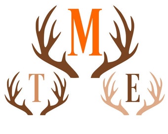 Download Antler Monogram Svg Etsy