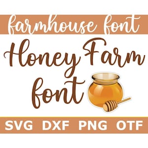 Police de la ferme SVG + OTF, alphabet de polices de la ferme, police de script, téléchargement immédiat, 1 svg, 1 dxf, 1 png + 1 fichier OTF