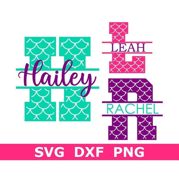Mermaid Monogram Svg - Etsy
