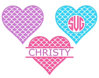 Download Mermaid Heart Svg Etsy