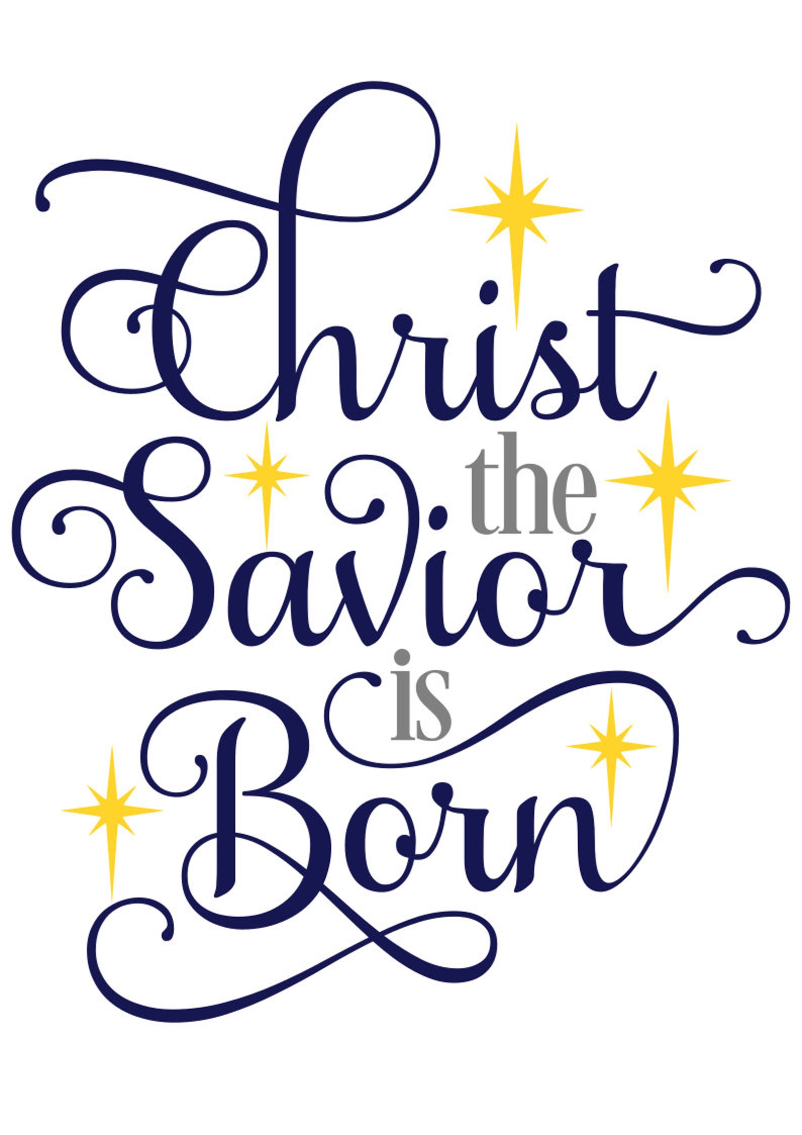 Christ the Savior is Born SVG File Christmas SVG Digital | Etsy