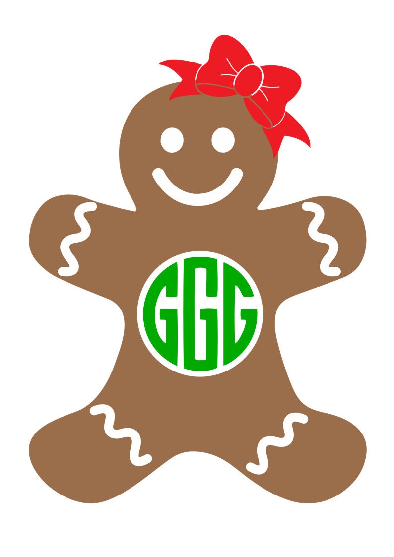 Gingerbread Girl SVG Bundle Christmas SVG Cookies Digital Etsy