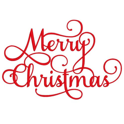 Merry Christmas Embroidery Design MACHINE EMBROIDERY Digital - Etsy