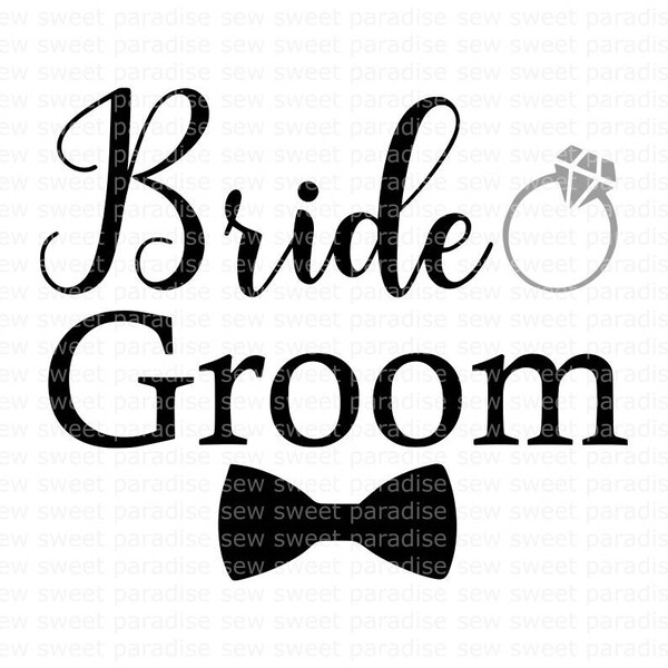 Bride/Groom SVG, Wedding SVG, Mrs. Mrs. SVG, Digital Download, Cut File, Sublimation, Clip Art (includes svg/dxf/png file formats)