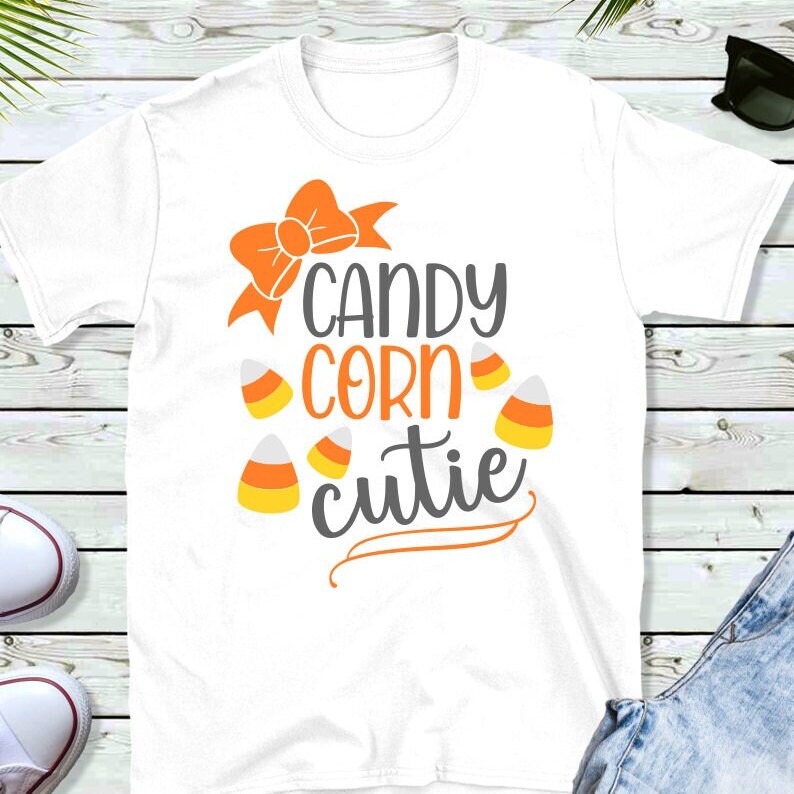 Halloween Candy Corn Monogram Graphic Tee