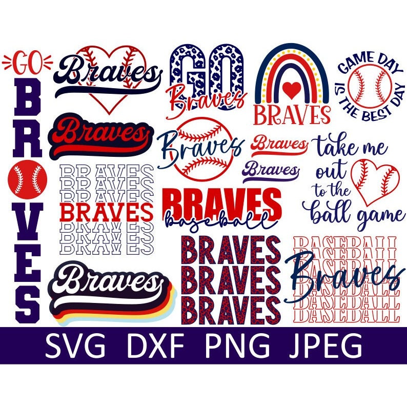 Braves SVG Bundle Braves PNG Bundle Digital Download Cut 