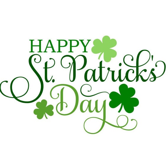 Happy St Patricks Day SVG, Lucky SVG, Shamrock SVG, Digital Download, Cut  File, Sublimation, Clip Art includes Svg/png/dxf File Formats 