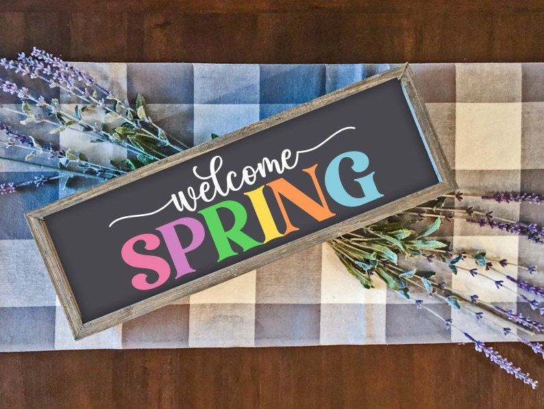 Spring SVG Spring Door Sign SVG Easter SVG Digital Etsy