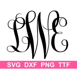 Monogram SVG + TTF Alphabet, Fancy Monogram, School Monogram, Digital Download, Cut Files, 52 svg/png/dxf files + installable TTF file