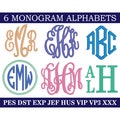 Embroidery Monogram Designs Bundle, 6 Alphabets, Embroidery Monogram, Machine Embroidery, Instant Download (Does NOT come in BX format!)
