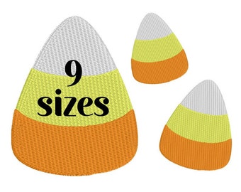 Candy Corn Embroidery Design, MACHINE EMBROIDERY, Halloween Embroidery Design, Digital Download, Filled Stitch, 9 Sizes