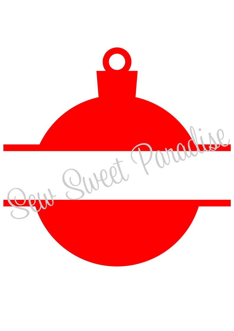 Download Ornament Name Frame SVG File Split Name Frame Digital | Etsy