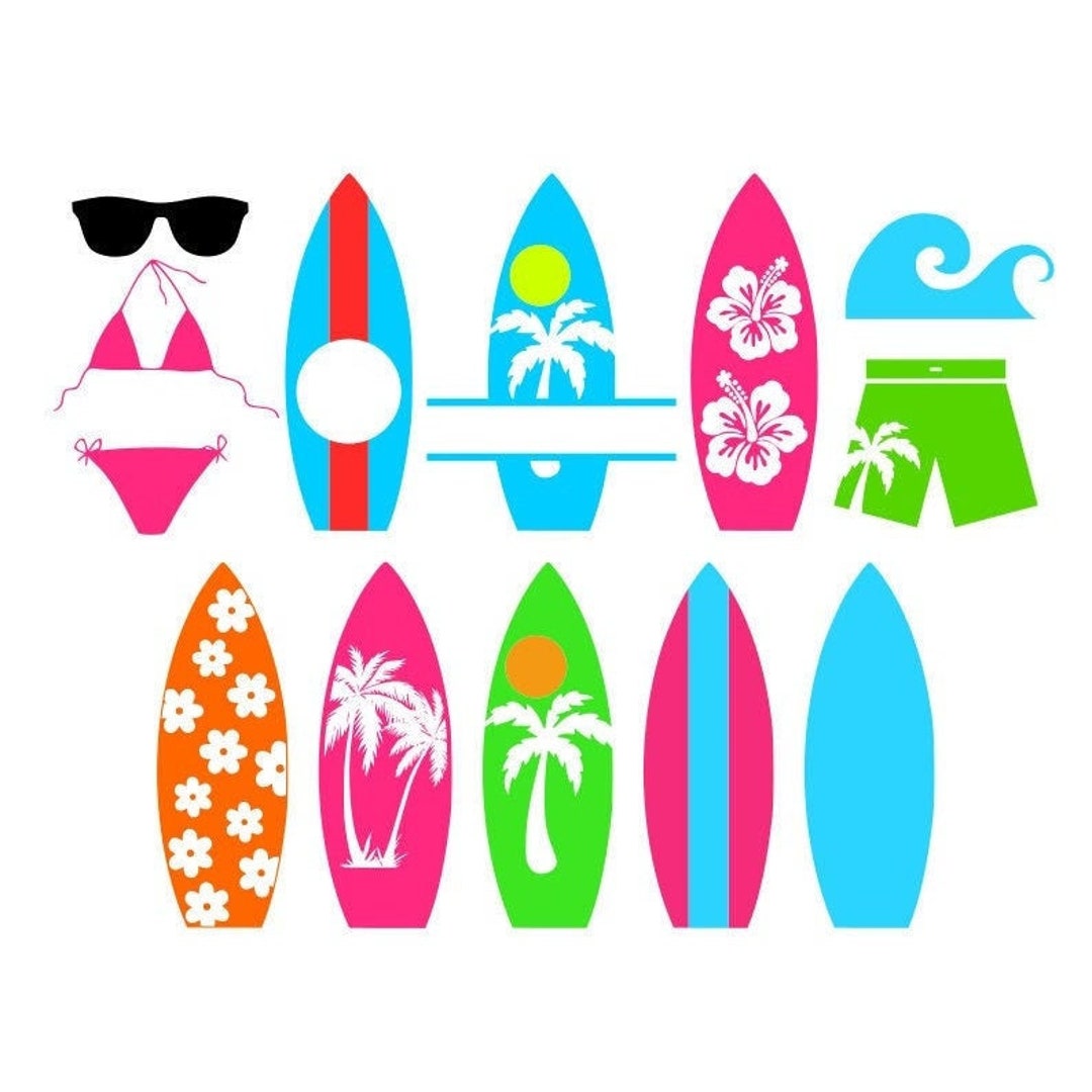 Surfing SVG Surf Board SVG Beach SVG Digital Download Cut 