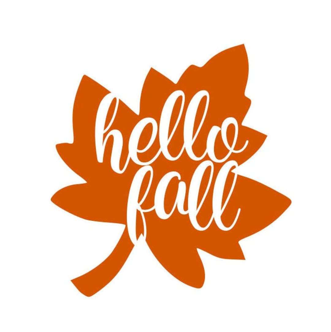 Hello Fall SVG Fall Door Sign SVG Fall Leaf SVG Digital - Etsy