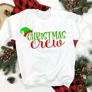 Christmas Crew SVG, Christmas Shirt SVG, Elf Hat SVG, Digital Download ...
