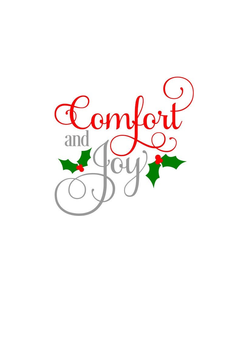 Download Comfort and Joy SVG File Christmas SVG Digital Download ...