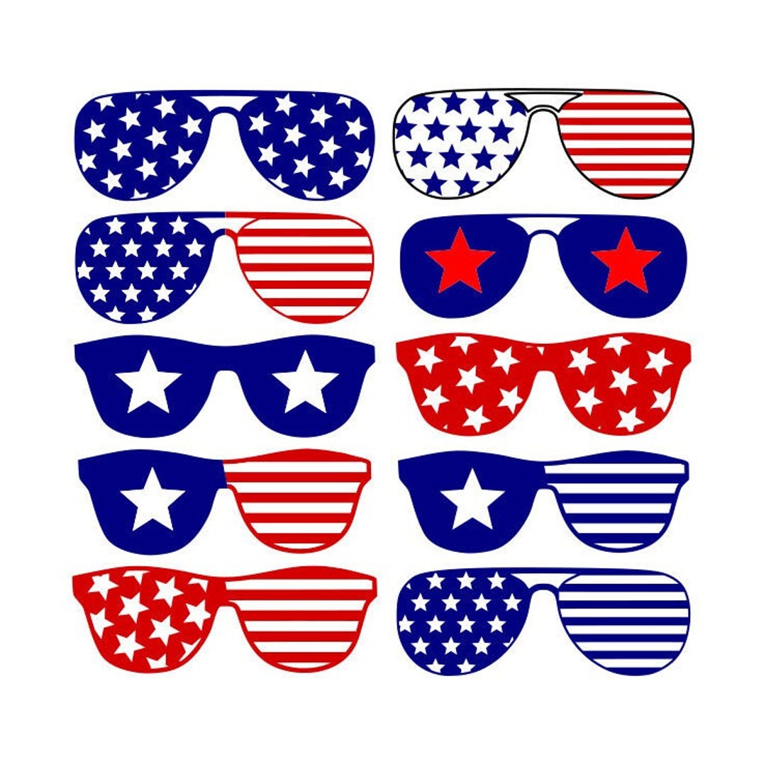 Sunglasses SVG Bundle 4th of July SVG Patriotic SVG Digital - Etsy