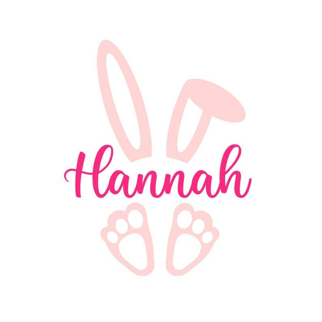 Bunny Name Frame SVG Easter SVG Bunny SVG Digital Download Etsy