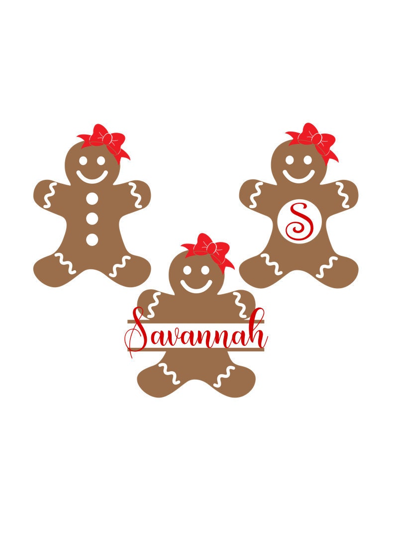 Download Gingerbread Girl SVG Files Digital Download for | Etsy