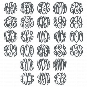 Embroidery Monogram Designs Bundle, 6 Alphabets, Embroidery Monogram, Machine Embroidery, Instant Download Does not come in BX format image 3