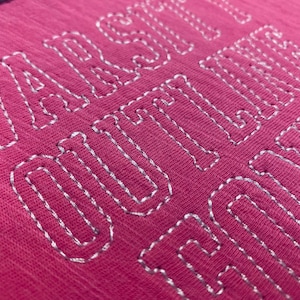 Varsity Outline Font, MASCHINEN EMBROIDERY, Varsity Outline Double Run Stitch, Sportschrift, Reverse Applikation, 1,0-3,5 Zoll, BOX inklusive