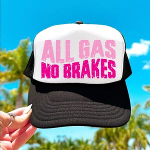 All Gas No Brakes PNG, SVG Grunge Wave Beach Summer Trucker Hat PNG Instant Download gesneden bestand sublimatie clipart