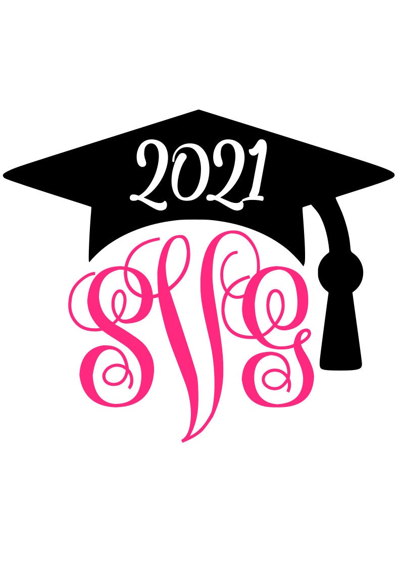 Download Graduation Cap 2021 SVG File Monogram Topper Digital | Etsy