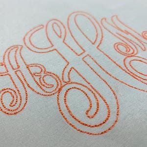 Embroidery Monogram Font, MACHINE EMBROIDERY, Fancy Bean Stitch Monogram Alphabet Outline, BX Font Scalable 1.5-6.0 inches, Instant Download