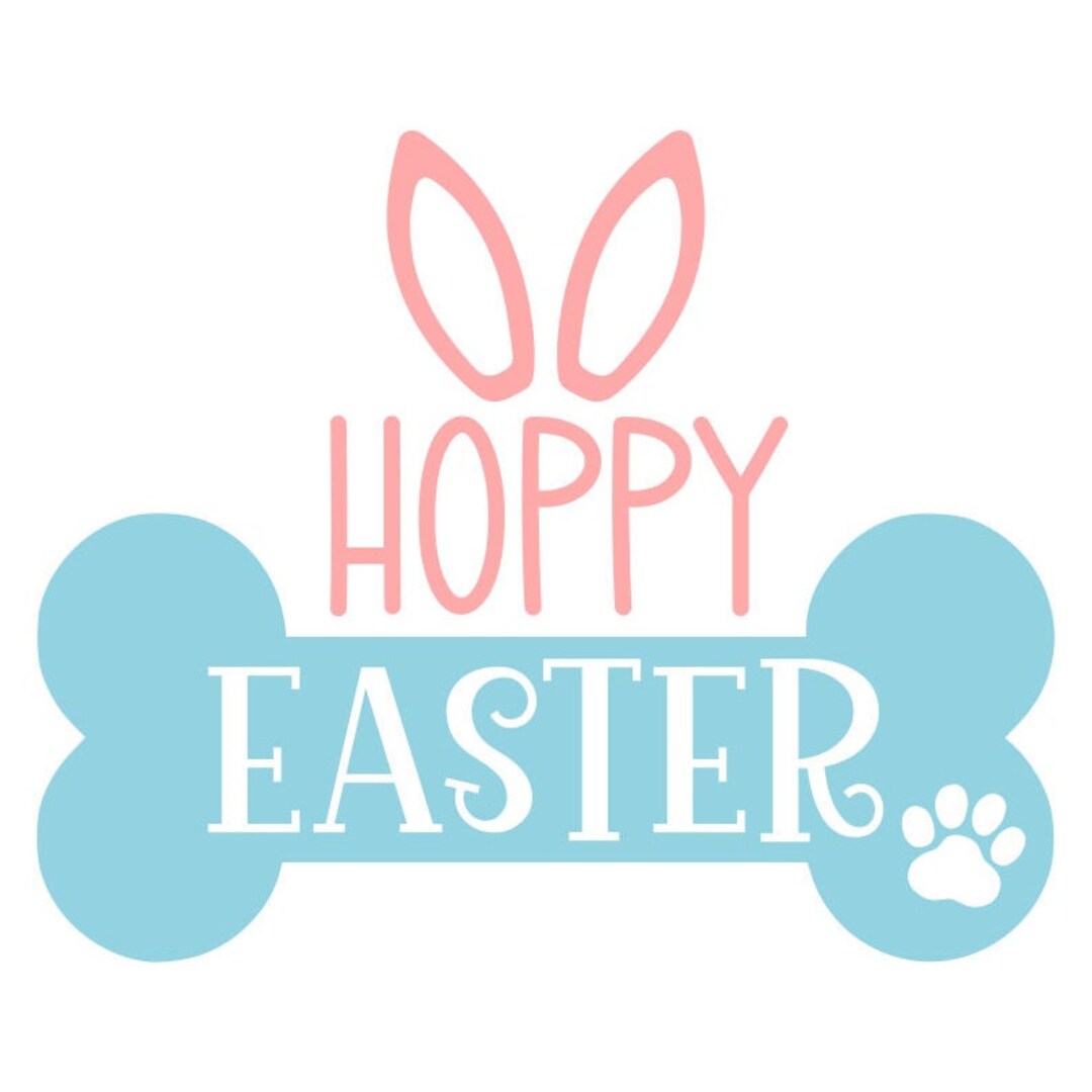 Happy Easter SVG Paw Print SVG Hoppy Easter Dog Bandana SVG Etsy