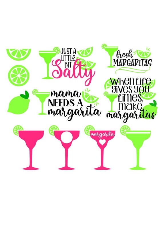 Margarita SVG Bundle Margarita Glass SVG Summer SVG Digital Etsy