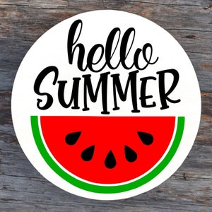 Summer Door Sign SVG Hello Summer SVG Watermelon SVG - Etsy