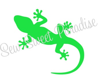 Gecko SVG, PNG Lizard SVG, Reptile Digital Download, Cut File, Sublimation, Clip Art (individual svg/dxf/png files)