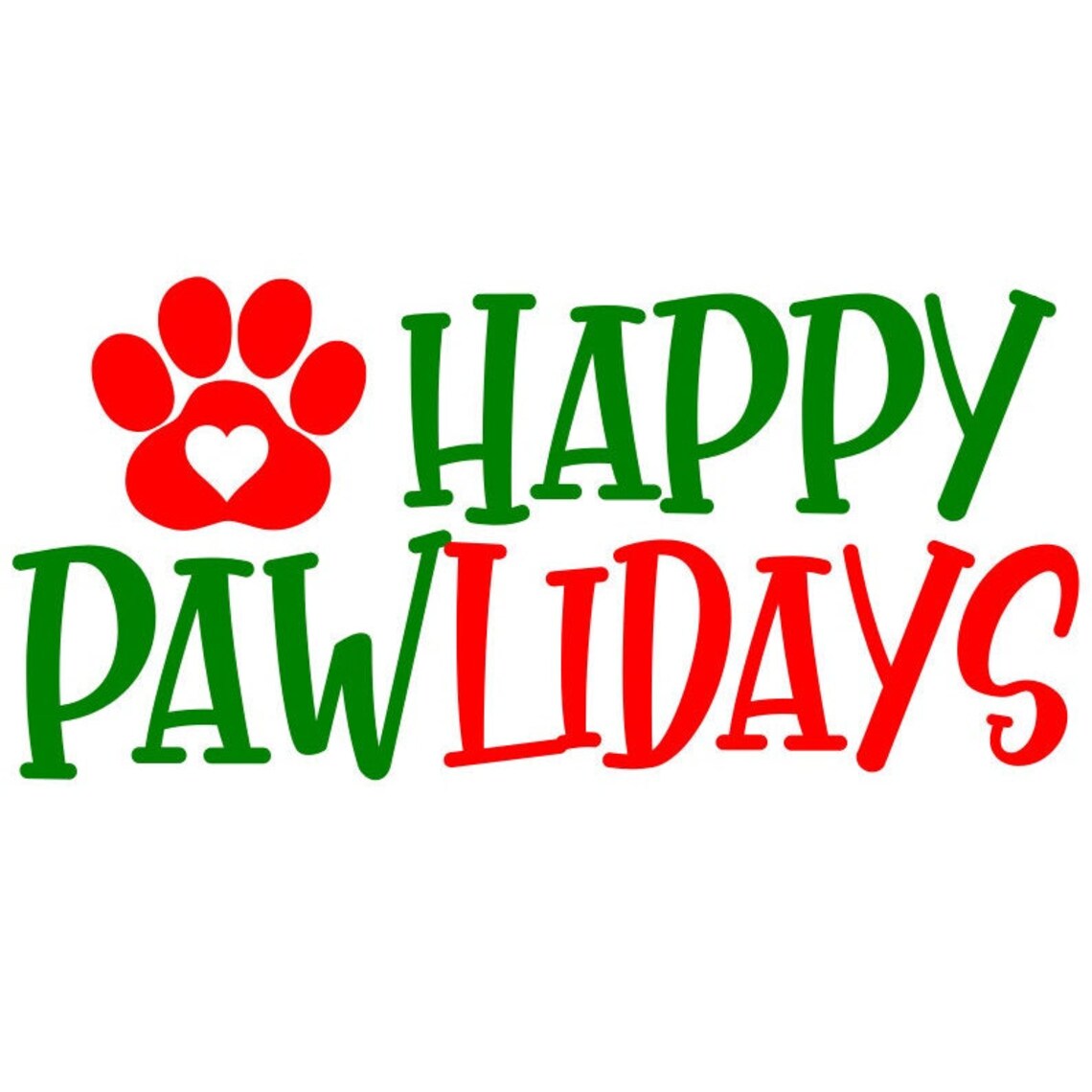 Happy Pawlidays SVG Christmas Dog SVG Santa Paws SVG - Etsy