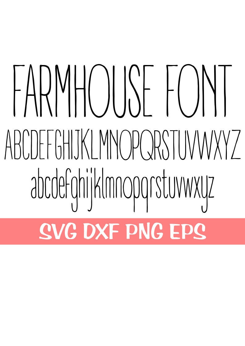 Farmhouse Font SVG Farmhouse Alphabet Digital Download for | Etsy