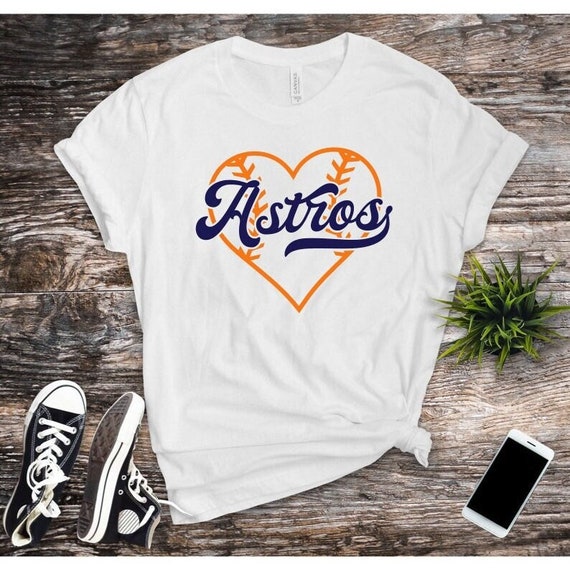 Houston Astros Baseball Heart SVG