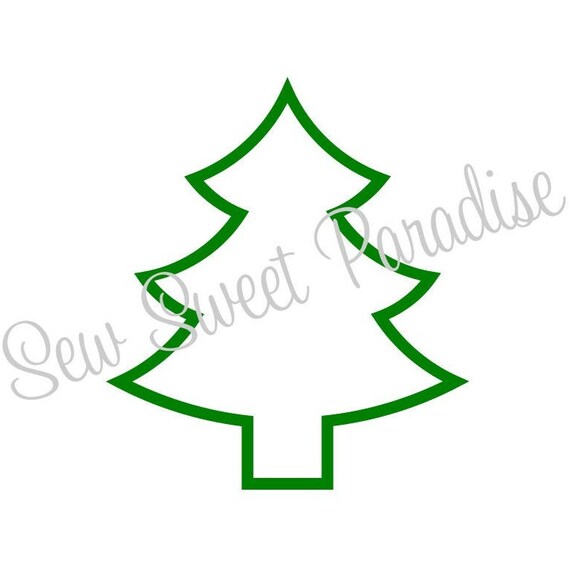 Christmas Tree Outline SVG Christmas SVG Tree SVG Digital - Etsy Ireland