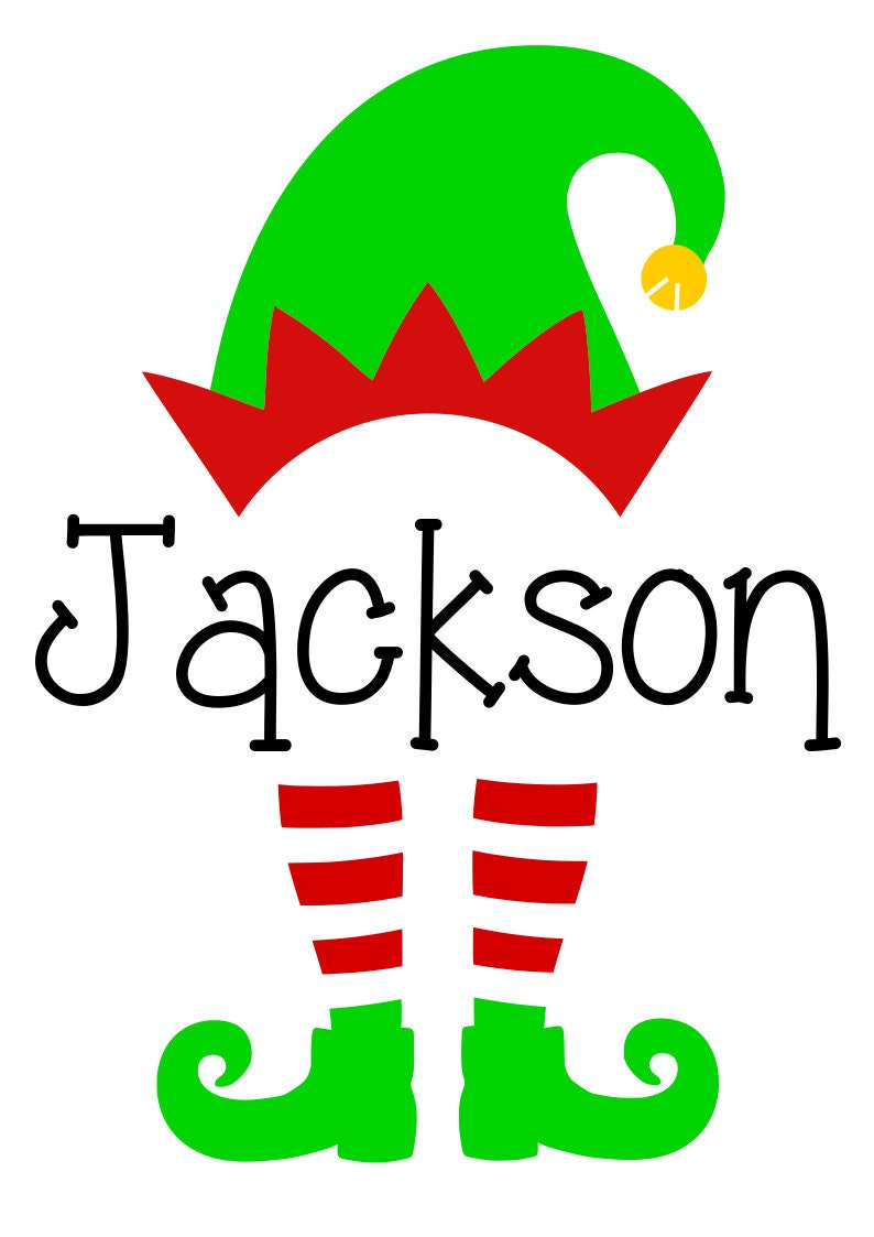 Elf SVG File Elf Split Name Frame Digital Download for  Etsy