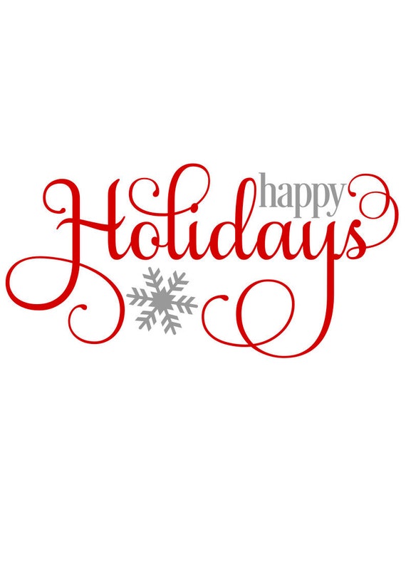 Happy Holidays SVG Christmas SVG Holiday Sign SVG Digital Etsy