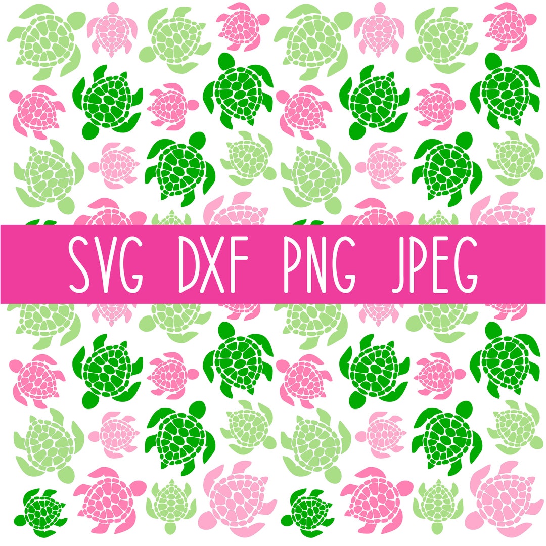Turtle Pattern SVG, Turtle Paper PNG, Swimming Turtle Pattern, Digital ...